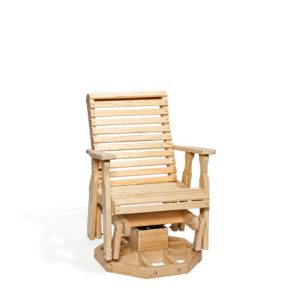 #118 Roll Back Swivel Glider #118 Roll Back Swivel Glider - Wooden Single Gliders